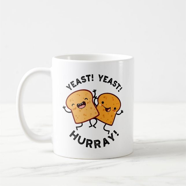Mug Levure Levure Hourra Blagues Drôles de Pain  (Gauche)