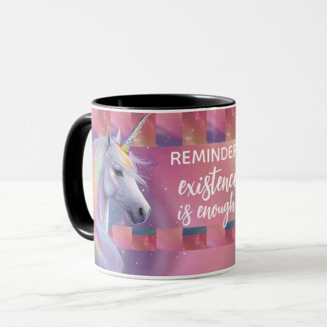 Mug L'Existence Est Suffisamment Rappel Rainbow Unicor (Devant gauche)