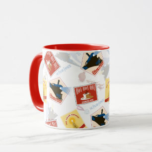 Mug L'Express polaire   Motif d'autocollant rétro
