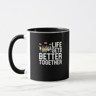 Mug LGBT Pride Support Life Gets Better Together Inclu