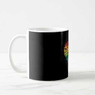 Mug LGBT Q Chien Empreinte de patte Gay pride Rainbow