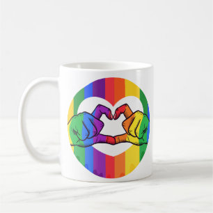 Mug LGBTQ Arc-en-ciel mains