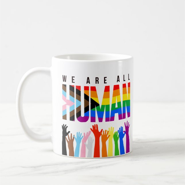 Mug LGBTQ+ Droits d'auteur Nous sommes tous humains (Gauche)
