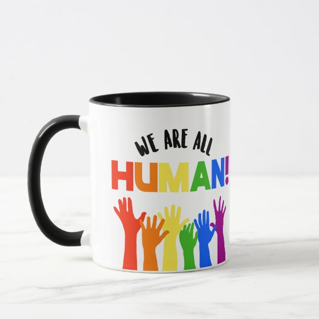 Mug LGBTQ+ Droits d'auteur Nous sommes tous humains (Gauche)