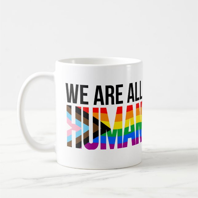 Mug LGBTQ Nous sommes tous humains (Gauche)