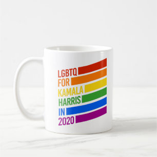 Mug LGBTQ pour les rayures arc-en-ciel KAMALA HARRIS