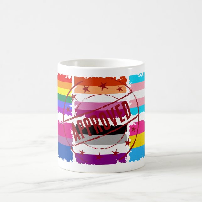 Mug LGBTQ Prière Mois Rayures Indicateurs (Centre)