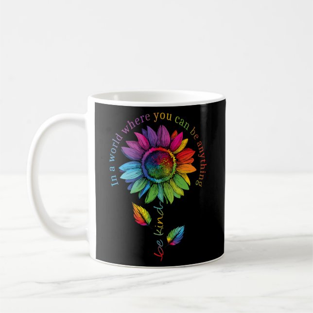 Mug Lgbtq Rainbow Sunflower World Fierté Fleur Be Equa (Gauche)