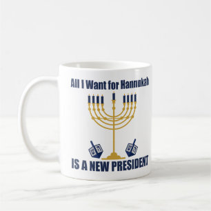 Mug L'Hanoukka politique juive anti-Trump drôle