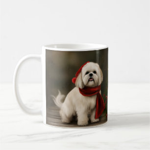 Mug Lhasa Apso Chien dans Noël de neige