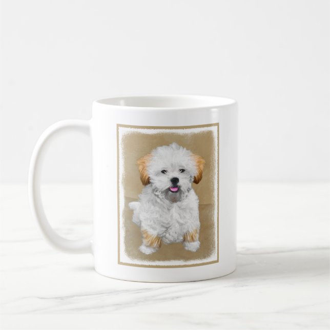 Mug Lhasa Apso Puppy Peinture - Cute Original Chien Ar (Gauche)