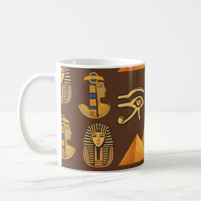 Mug L'héritage de Pharaon : Motifs égyptiens antiques (Gauche)