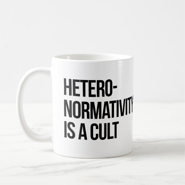 Mug L'hétéronormativité est un culte (Gauche)