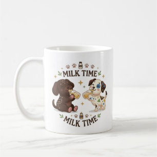 Mug l'heure du lait des chiots