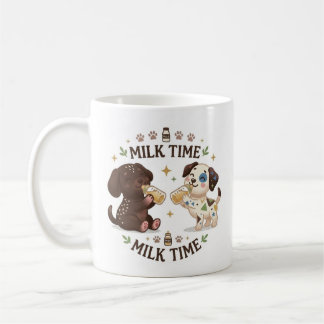 Mug l'heure du lait des chiots