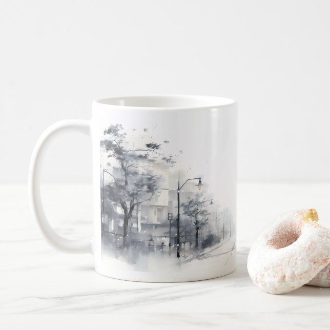 Mug L'hiver dans la rue (Avec donut)