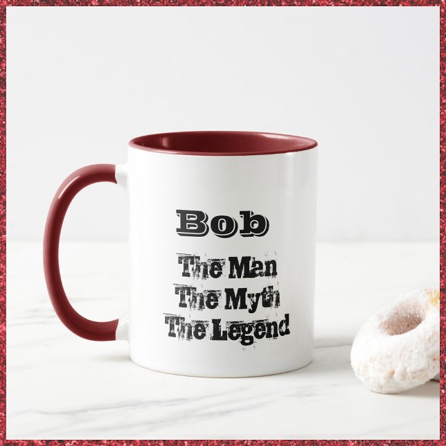 Mug L'Homme Le Mythe La Légende Personnalisée (Bookmark my store: https://www.zazzle.com/store/capricepetit?rf=238091145531749709)