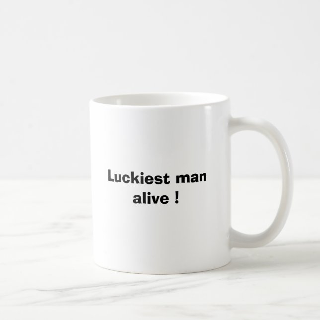 Mug L'homme le plus chanceux vivant ! (Droite)