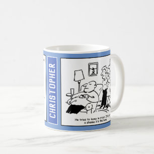 Mug L'Homme Obèse Inapte En Surpoids Essaie De Garder