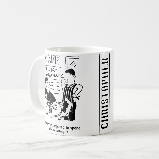 Mug L'homme passe toute la journée à manger un petit-d (Devant gauche)
