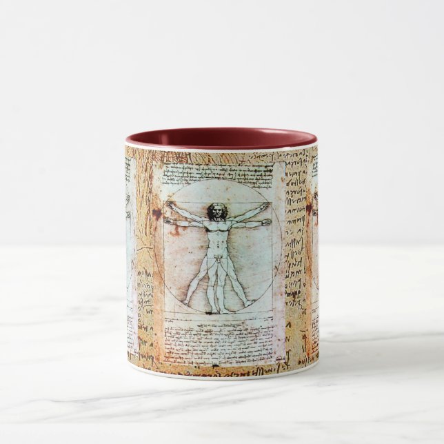 Mug L'HOMME VITRUVIEN - Parchemin antique (Centre)
