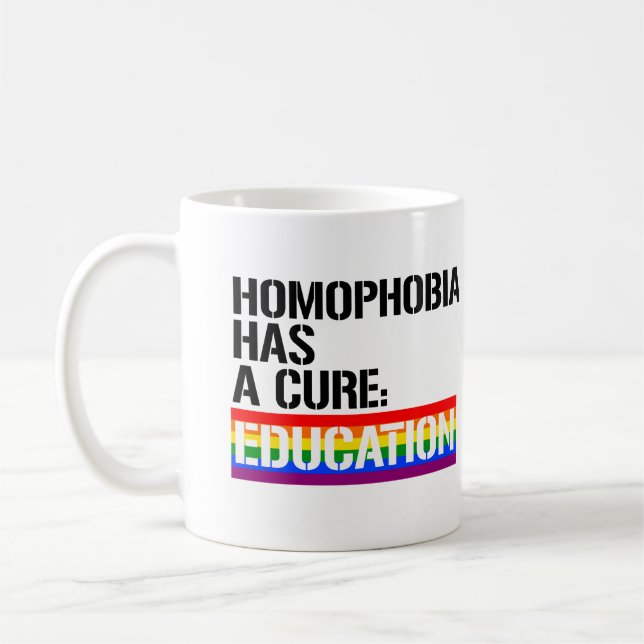 Mug L'homophobie a un remède : l'éducation (Gauche)