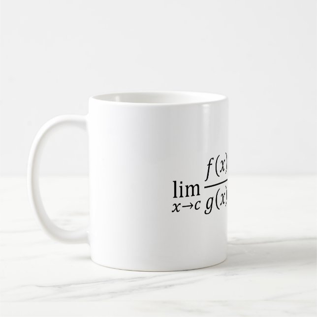 Mug L'Hopital's Rule - Math And Calculus Basics T-Shir (Gauche)