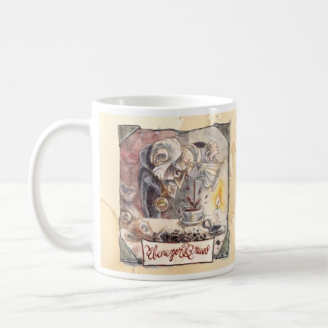 Mug L'humoriste Ebenezer brasse la pâte à café classiq (Gauche)