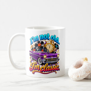 Mug L'humour des voitures classiques Je ne suis pas vi