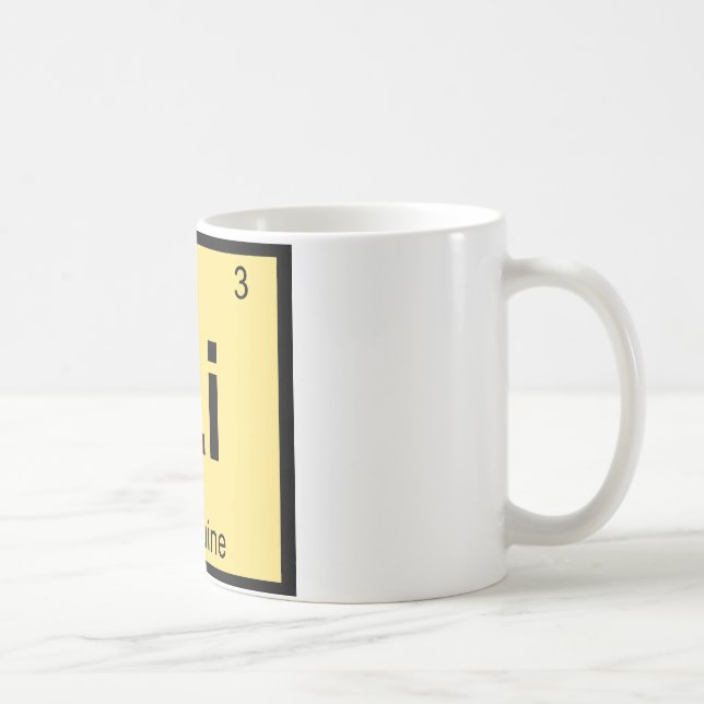 Mug Li - Linguine Chimie Pâtes Table Périodique (Droite)