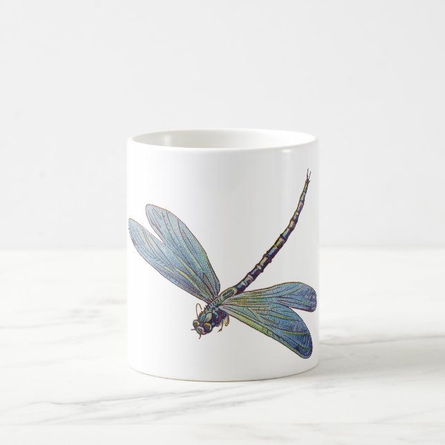 Mug Libellule bleue vintage (Centre)