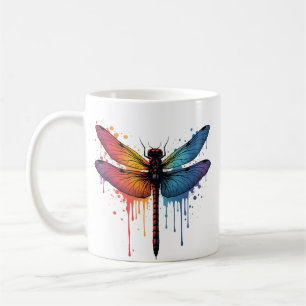 Mug Libellule cool sur libellule peinte colorée