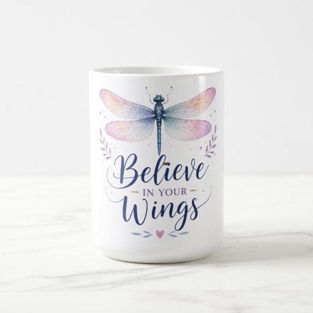 Mug Libellule Inspirante/Croyez En Vos Ailes (Centre)