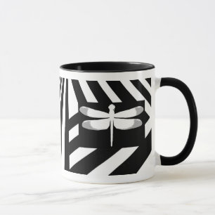 Mug Libellule noire et blanche