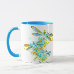 Mug Libellule sarcelle éclaboussure 