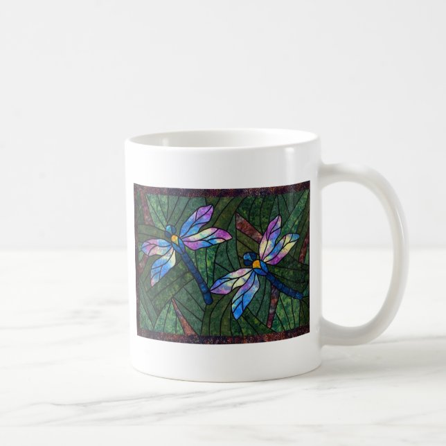 Mug Libellules en verre souillé (Droite)