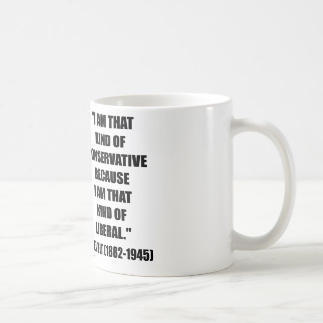 Mug Libéral conservateur de Franklin Delano Roosevelt (Droite)