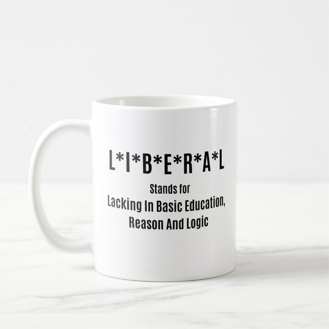 Mug Libéral Manquant d'Éducation de Base (Gauche)