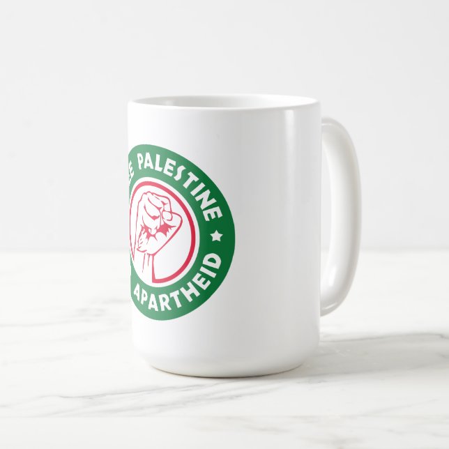Mug Libérez la Palestine Finissez l'Apartheid (Devant droit)