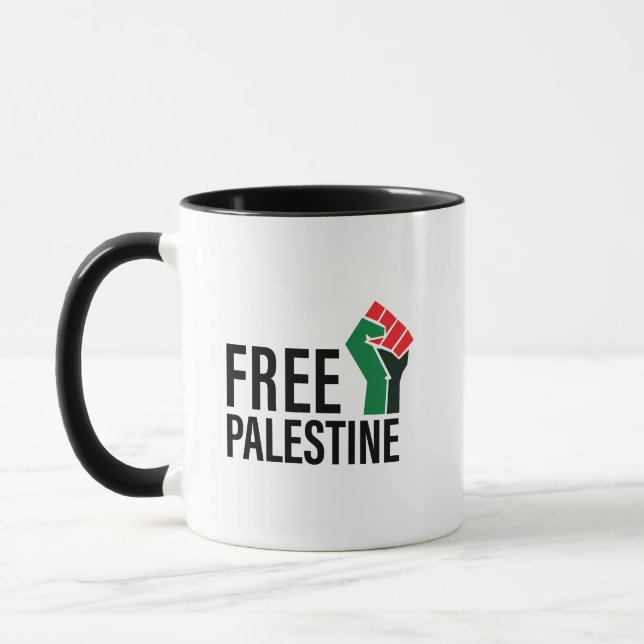 Mug Libérez la Palestine, Solidarité avec la Palestine (Gauche)