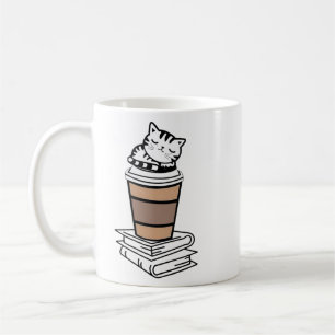 Mug Libérez votre purr-sonalité : Chats, Livres & Café
