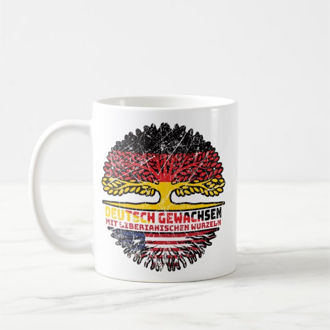 Mug Libéria Allemand Deutschland Baum (Gauche)