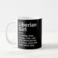LIBÉRIENNE FILLE LIBERIA Cadeau Funny Pays Accueil