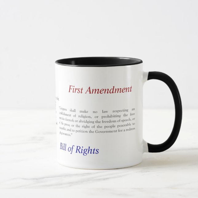 Mug Liberté de parole de premier amendement : (Droite)