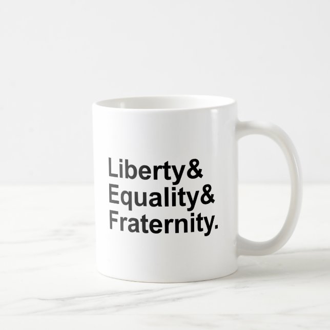 Mug Liberté Égalité Fraternité devise de la République (Droite)