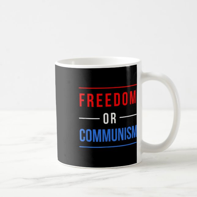 Mug Liberté Ou Communisme Drôle Élection 2024 Trump Vs (Droite)