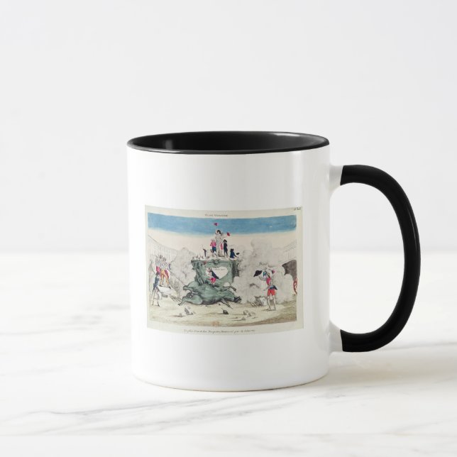 Mug Liberté renversant la statue du plus grand (Droite)