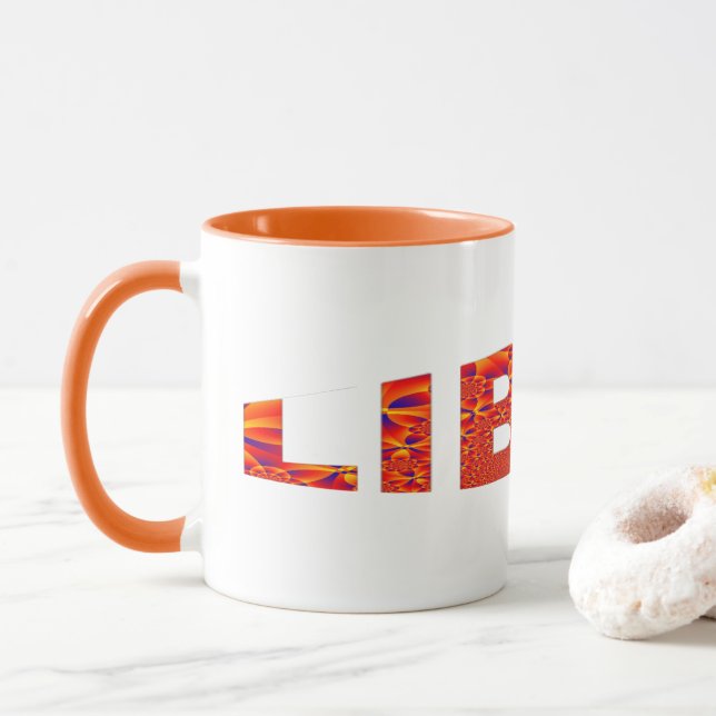 Mug Libra - Firey Orange Bleu Jaune (Avec donut)