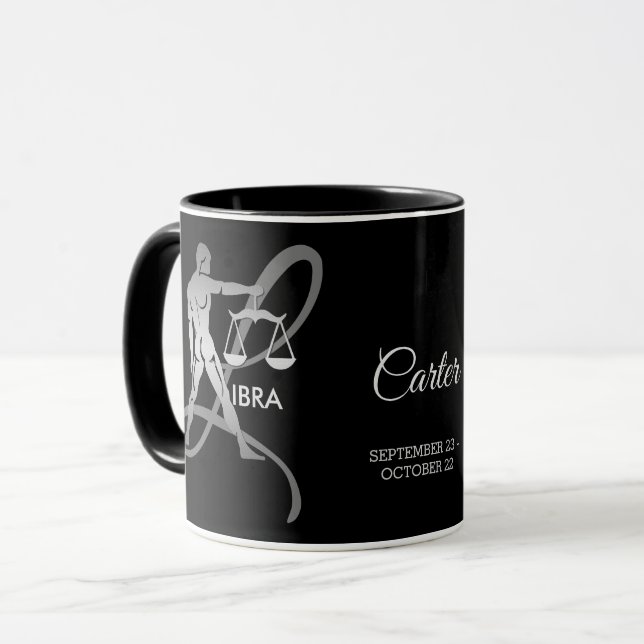 Mug Libra ♎ les échelles - Signe zodiaque (Devant gauche)