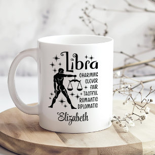 Mug Libra Zodiac Horoscope Nom personnalisé